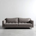Modern gray fabric sofa for living room seating 210 x 90 x 85cm